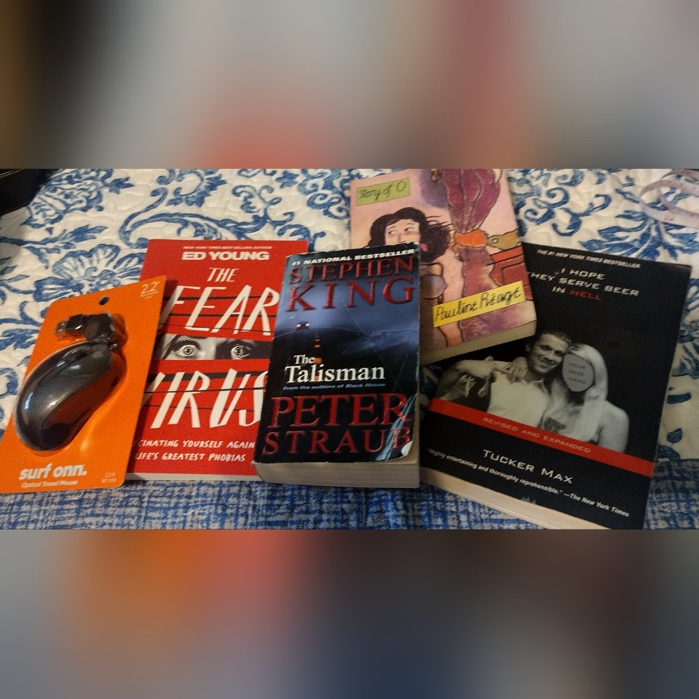 Travel mouse and books